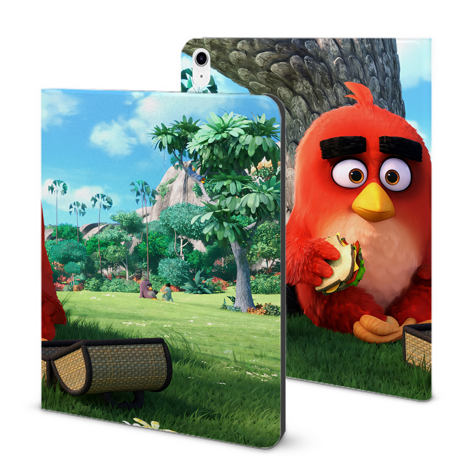 （画像用） Angry Birds アングリーバード IPad ケース ブック型 PUレザー TPU 耐衝撃 軽量 薄型 ペン収納なし 全面保護 IPad 各モデル対応